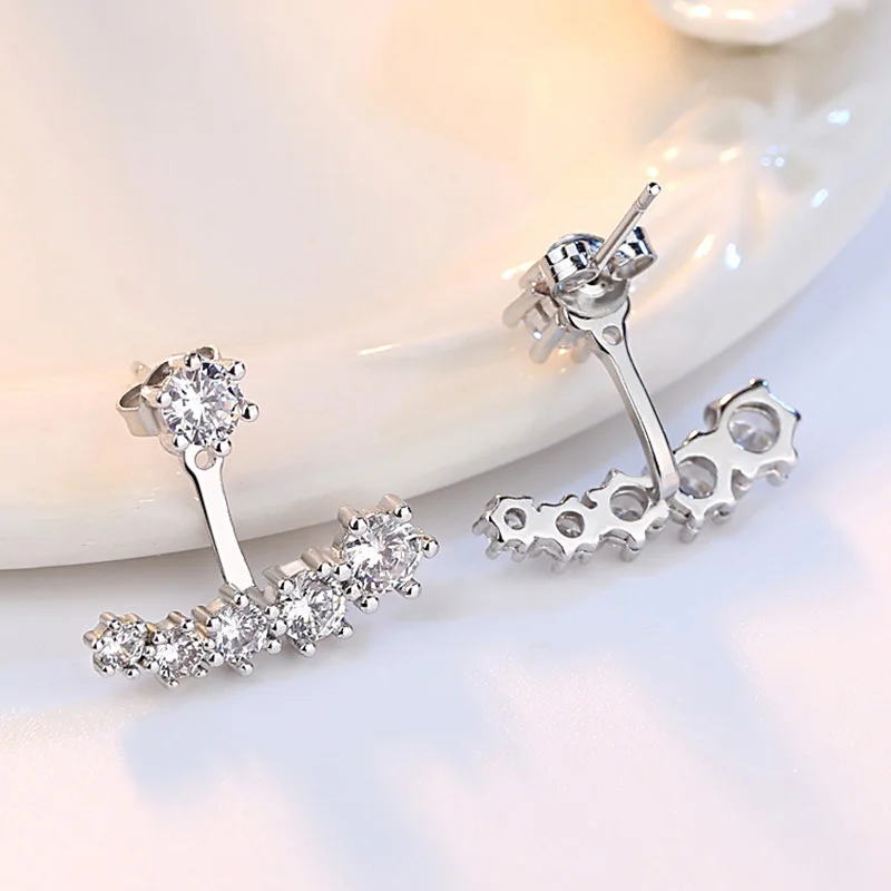 Серьги гвоздики JYouHF с цирконом AAA Изысканные Позолоченные ювелирные изделия для