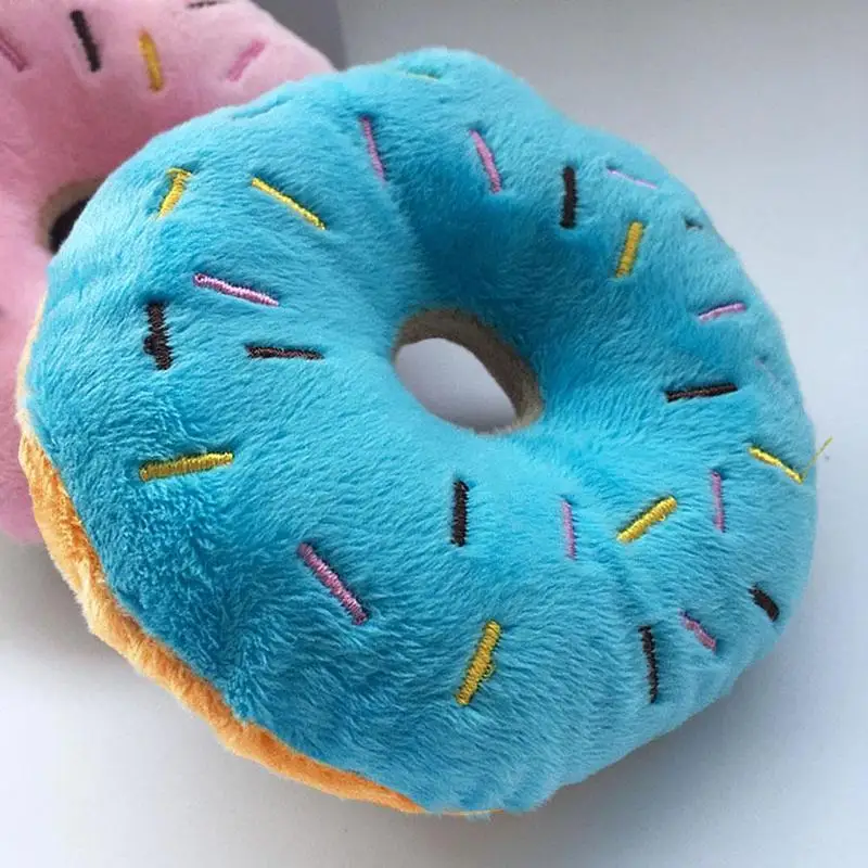 Креативная Жевательная плюшевая игрушка в форме пончика для домашних питомцев