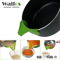 walfos silicone soup funnel kitchen gadget anti spill edge water deflector cookware tool