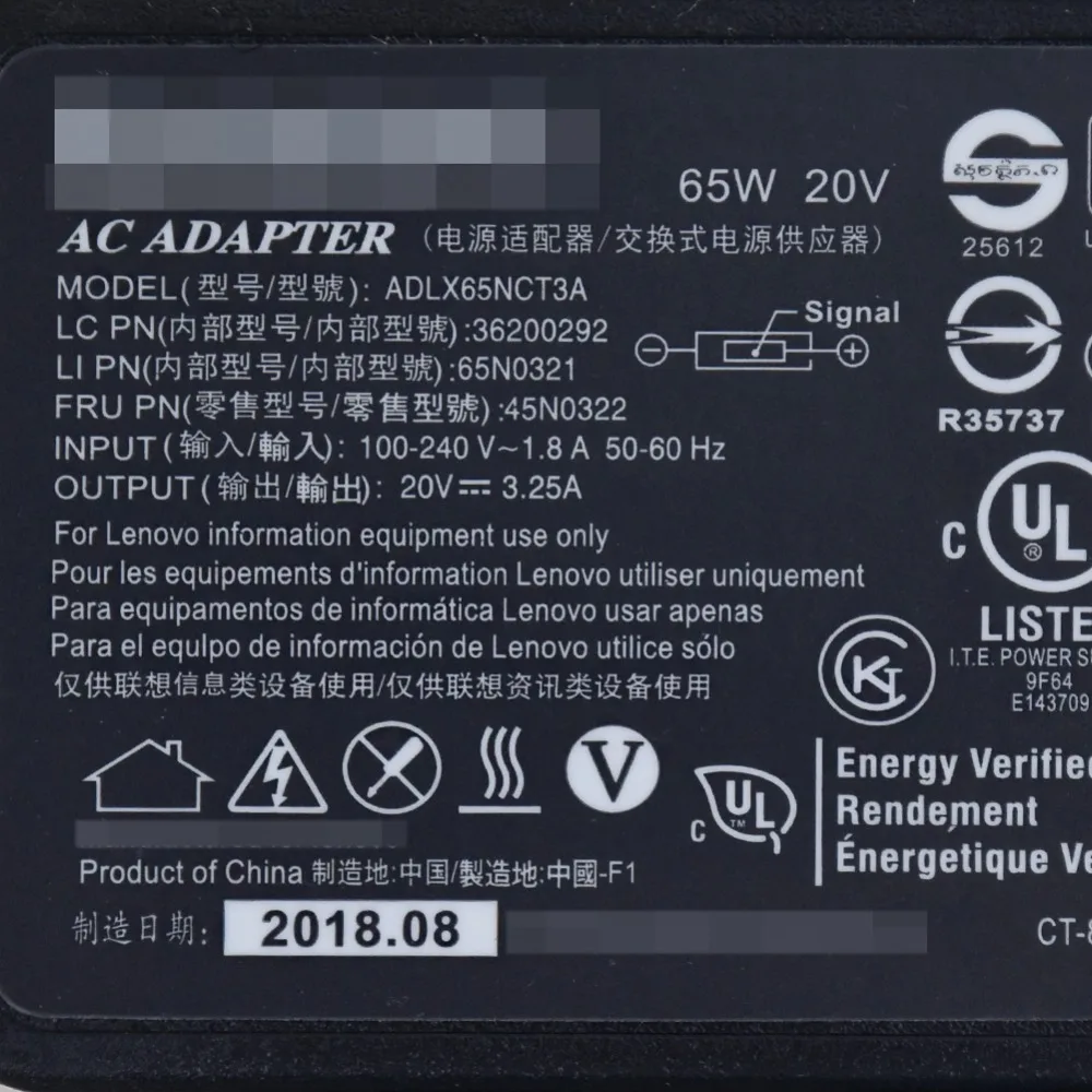 AC100V 240V для Lenovo G510 G40 G50 70 80 зарядное устройство ноутбука 20V 3.25A|Адаптеры ноутбуков| |