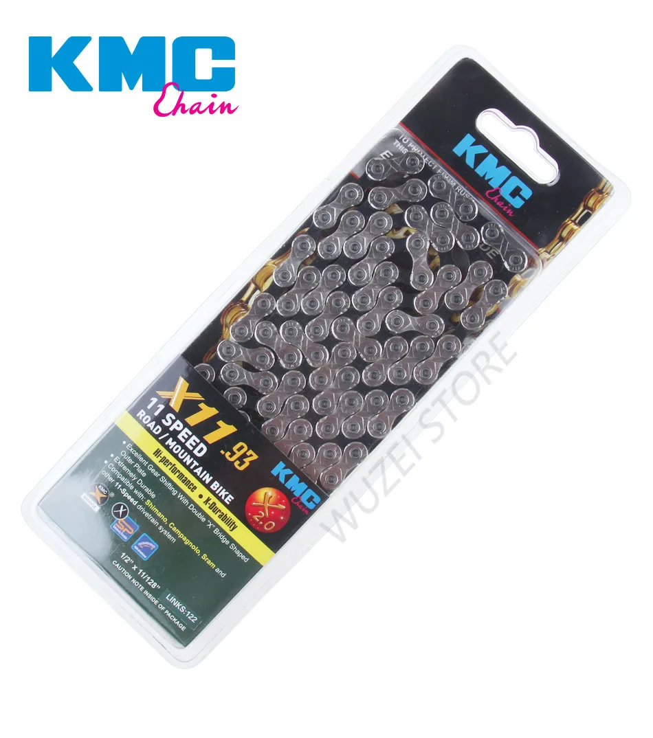 KMC X10 X11 MTB велосипед длинная цепь 122L 10/11 цепь для скоростного велосипеда волшебная кнопка с оригинальной коробкой горный велосипед длинная цепь
