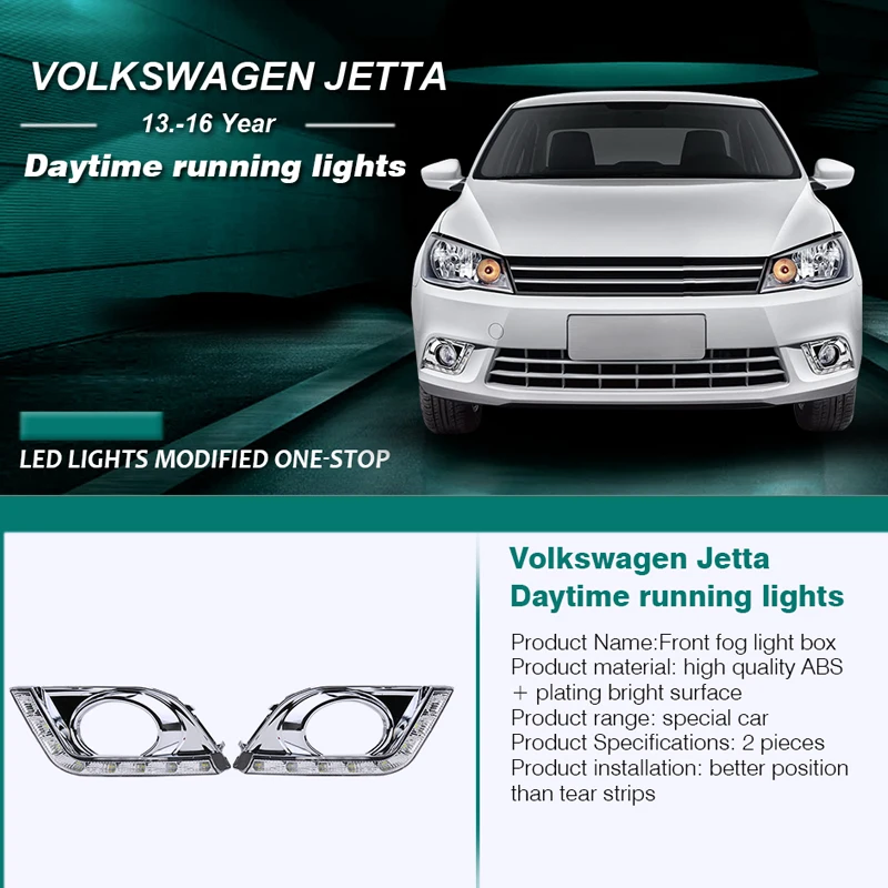 Hlxg DRL светодиодный дневные ходовые огни для Volkswagen Jetta 2013 2016 желтый токарный