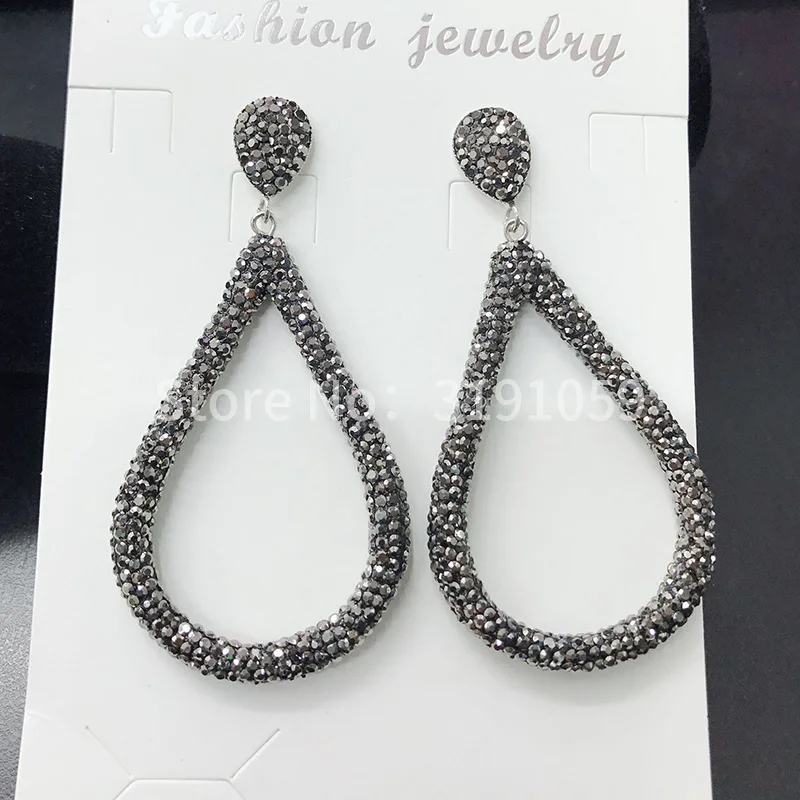 

Europe and the United States of Rhine stone Drop Earrings Pierced exaggerated retro temperament fashion accessories Earrings