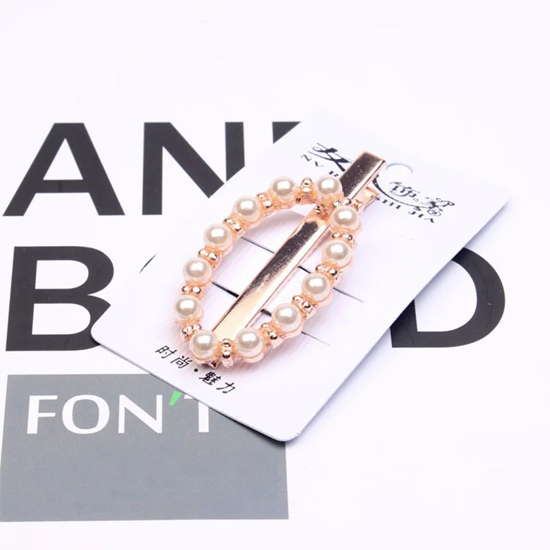 Hot Sale 1PC New Pearl Headdress Hairband Hairpin Fashion Women Rose Gold Hair Clip Accessories |