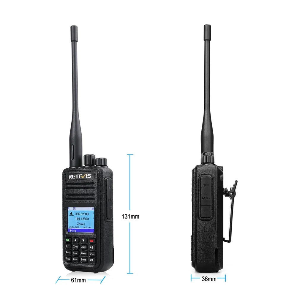 DMR Dual Band Retevis RT3S Digital Walkie Talkie (GPS) VHF UHF DMR Radio Amador Ham Radio Transceiver 2 Way Radio+Accessories
