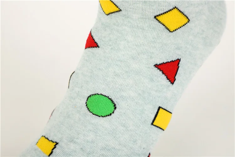 Носки японского Аниме Crayon Shin chan, милые забавные Модные женские носки с мультяшным принтом, весна-осень, белые хлопковые короткие носки