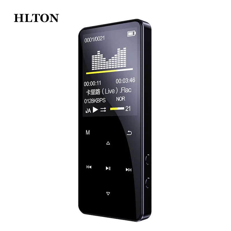 HLTON 8 Гб металлический Bluetooth MP3 Плеер 1 дюймов сенсорная кнопка FM радио Запись