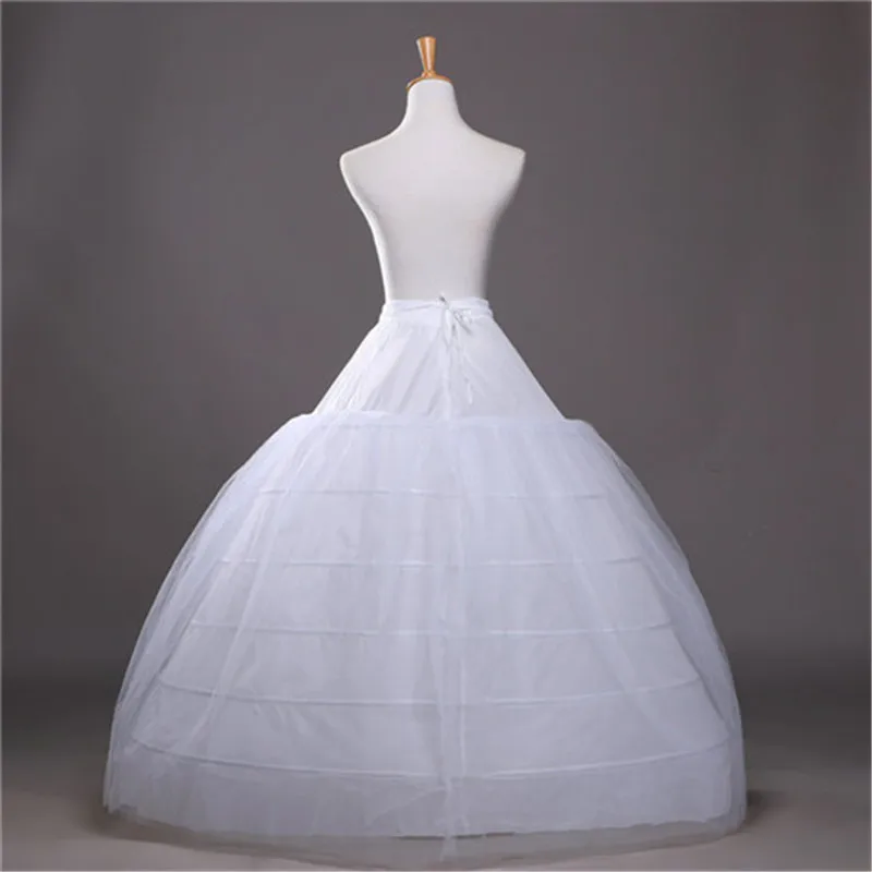 

Ball Gown Petticoats For Wedding Dresses Elastic 6 Hoops One Tiers Dress Underskirt Women Wedding Accessories 1214F