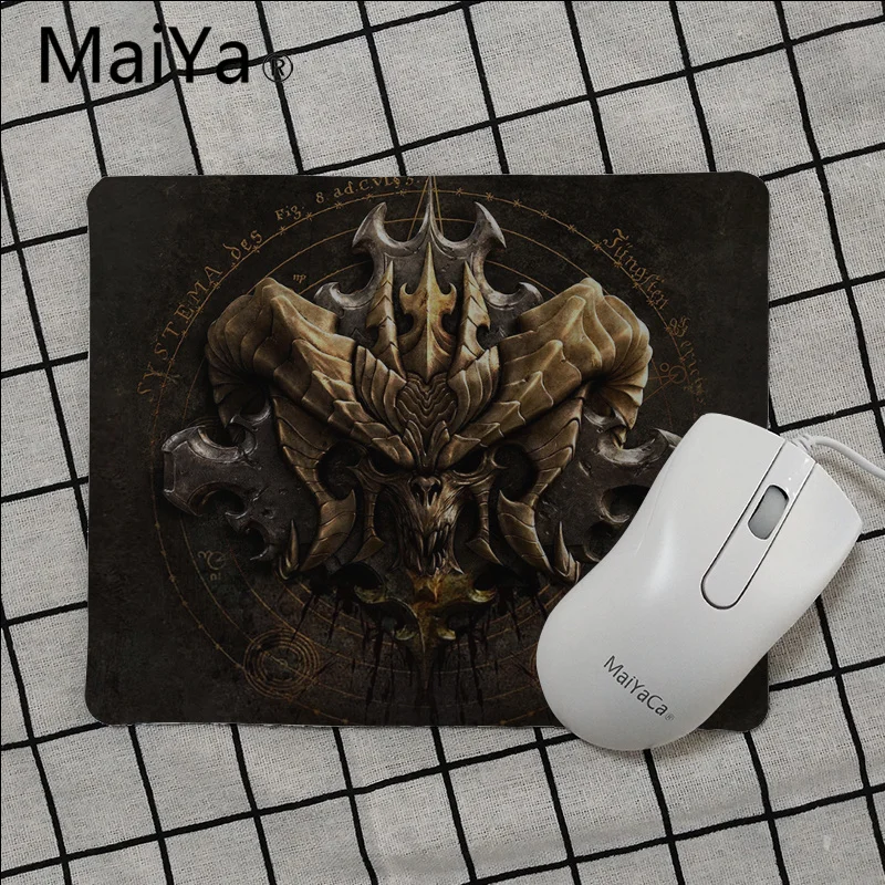 Maiya Высокое Качество Игровой Diablo ноутбук компьютерный коврик для мыши Гладкий коврик для письма настольные компьютеры мат игровой коврик для мыши - Цвет: No Lock Edge25x29cm