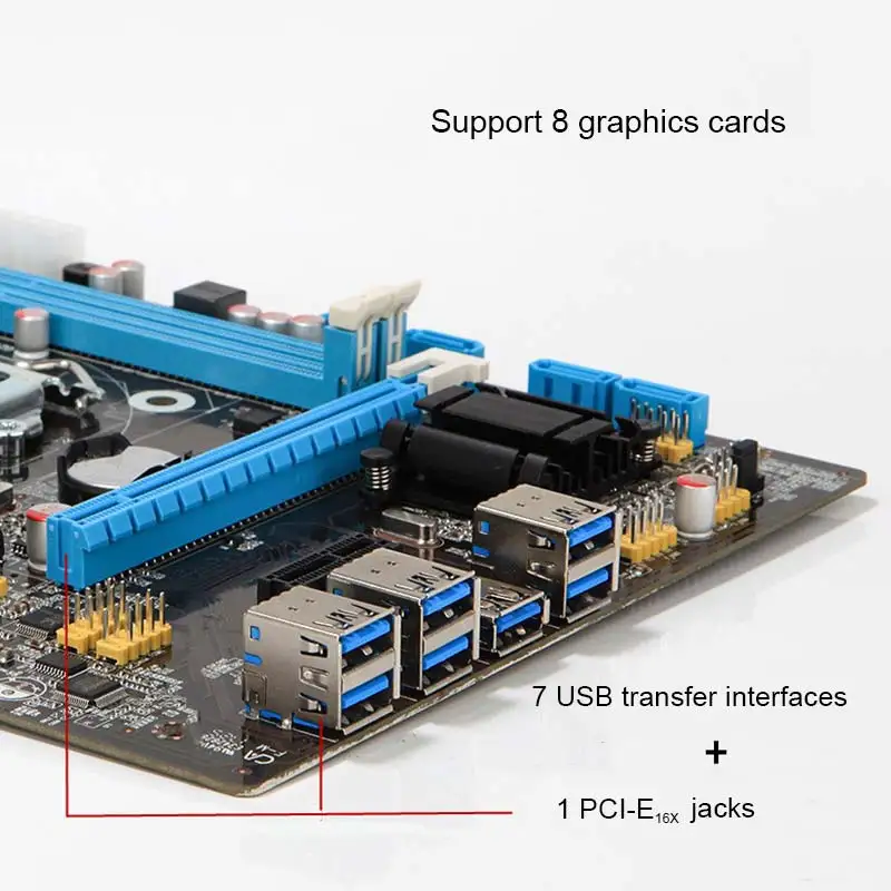 Хит продаж 2019 B85 BTC + ETH Mining Bitcoin 8 PCI E USB3.0 прямой слот для материнской платы Intel for DOY| |