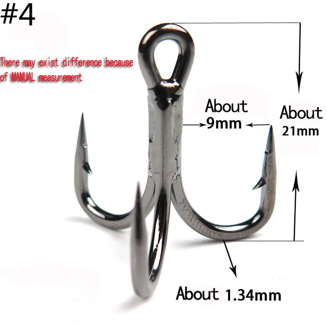 10 шт. хит продаж рыболовные прочные высокоуглеродистые стальные тройные