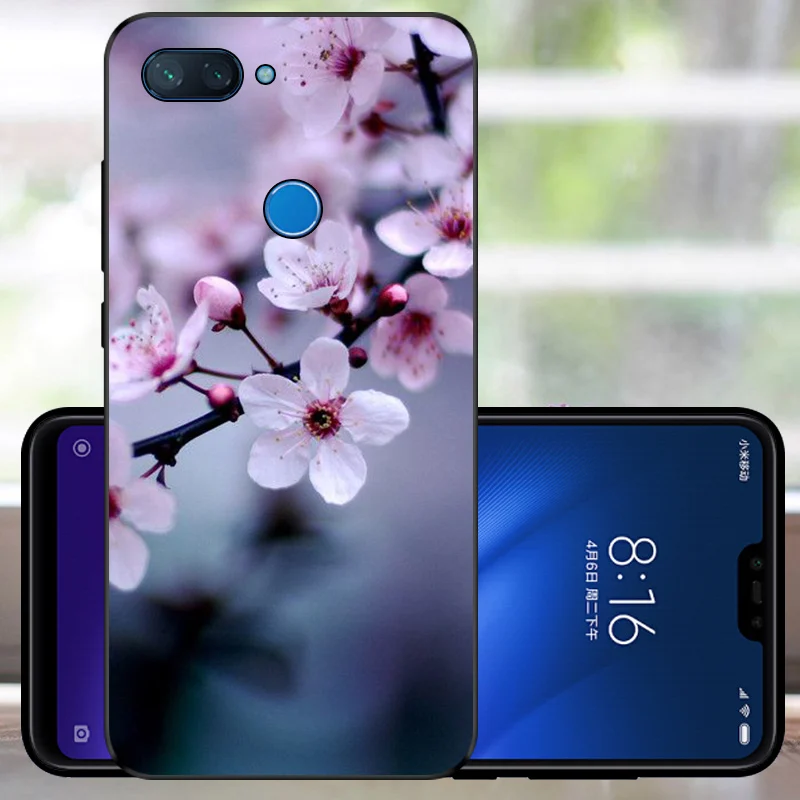 Мягкий чехол Fundas Xiaomi mi 8 Lite силиконовый чехол матовый черный ТПУ Xiaomi mi 8 Lite защитный бампер mi 8 Lite чехол для мобильного телефона s