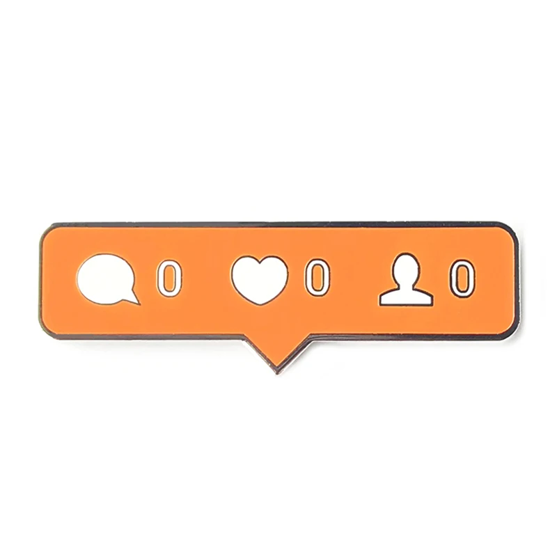 Ins уведомление о сообщениях эмалированная булавка в социальных сетях брошь