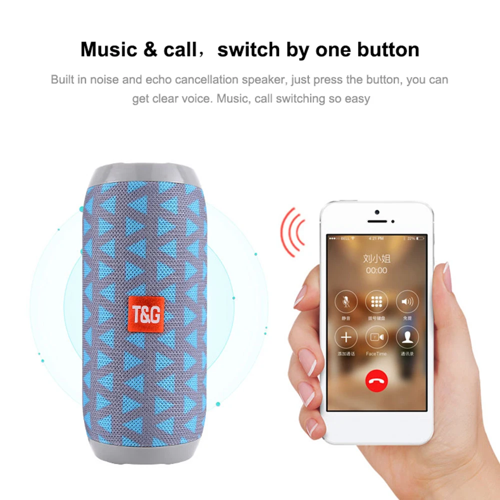 Портативный Bluetooth внешний динамик IPX6 Водонепроницаемый Беспроводной колонки