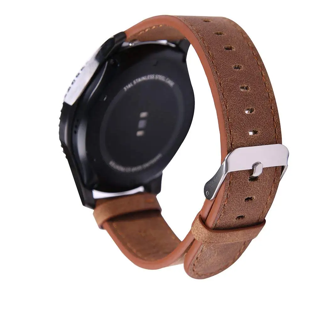 Ремешок кожаный для Samsung Galaxy Watch 3 Band классический сменный Браслет Huawei 3/Pro GT 2 22 мм 45