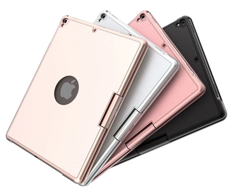 Роскошные 360 вращающийся алюминиевый сплав чехол для Apple iPad Pro 9,7 /iPad Air/Air 2 Беспроводной покрытие клавиатуры Bluetooth+ ручка+ защитная пленка на экран