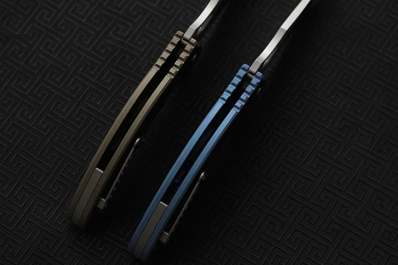 Складной нож ластик MIKER лезвие M390 CF + титановая ручка походные охотничьи