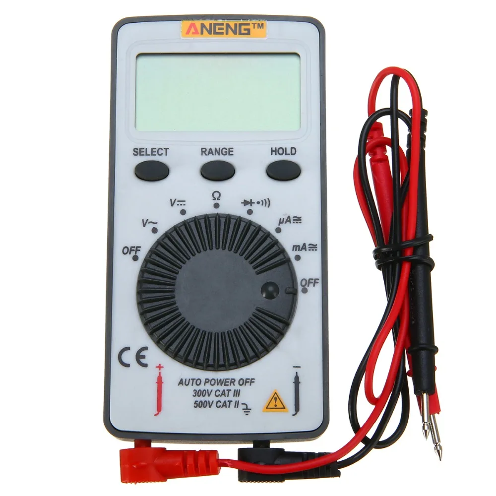 

AN101 Pocket LCD Digital Multimeter Backlight AC/DC Automatic Portable Meter 110x55x10mm For Teaching Instrument