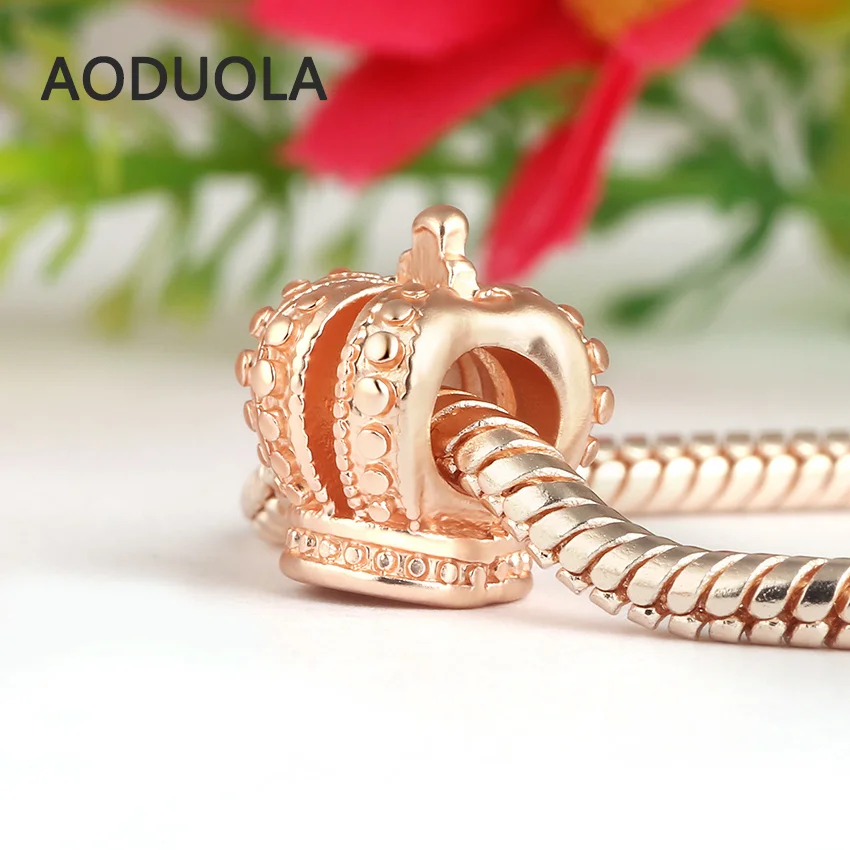 Сказочные короны из бусин матовые цвета розового золота подвески сделай сам