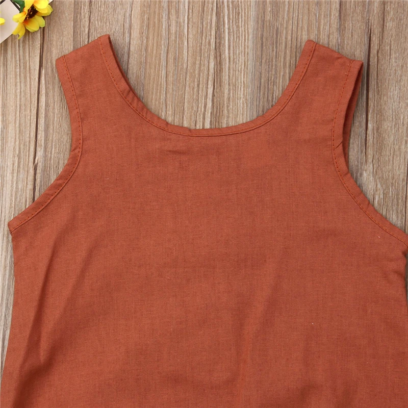 Детская летняя одежда унисекс для мальчиков и девочек без рукавов 2019 модные