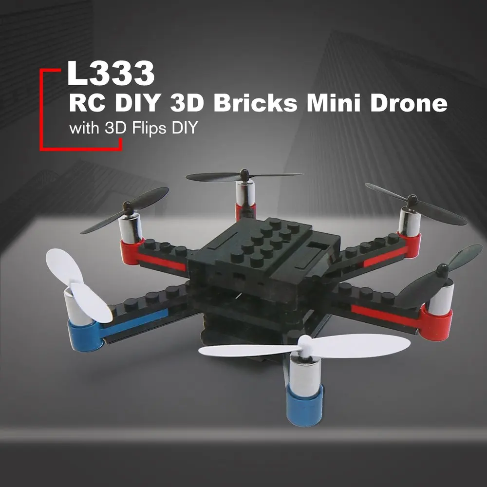 L222 Мини DIY строительный блок микро Дрон на ру 3D кирпичи Квадрокоптер игрушка БПЛА с флипс Безголовый режим rc самолет для начинающих подарок
