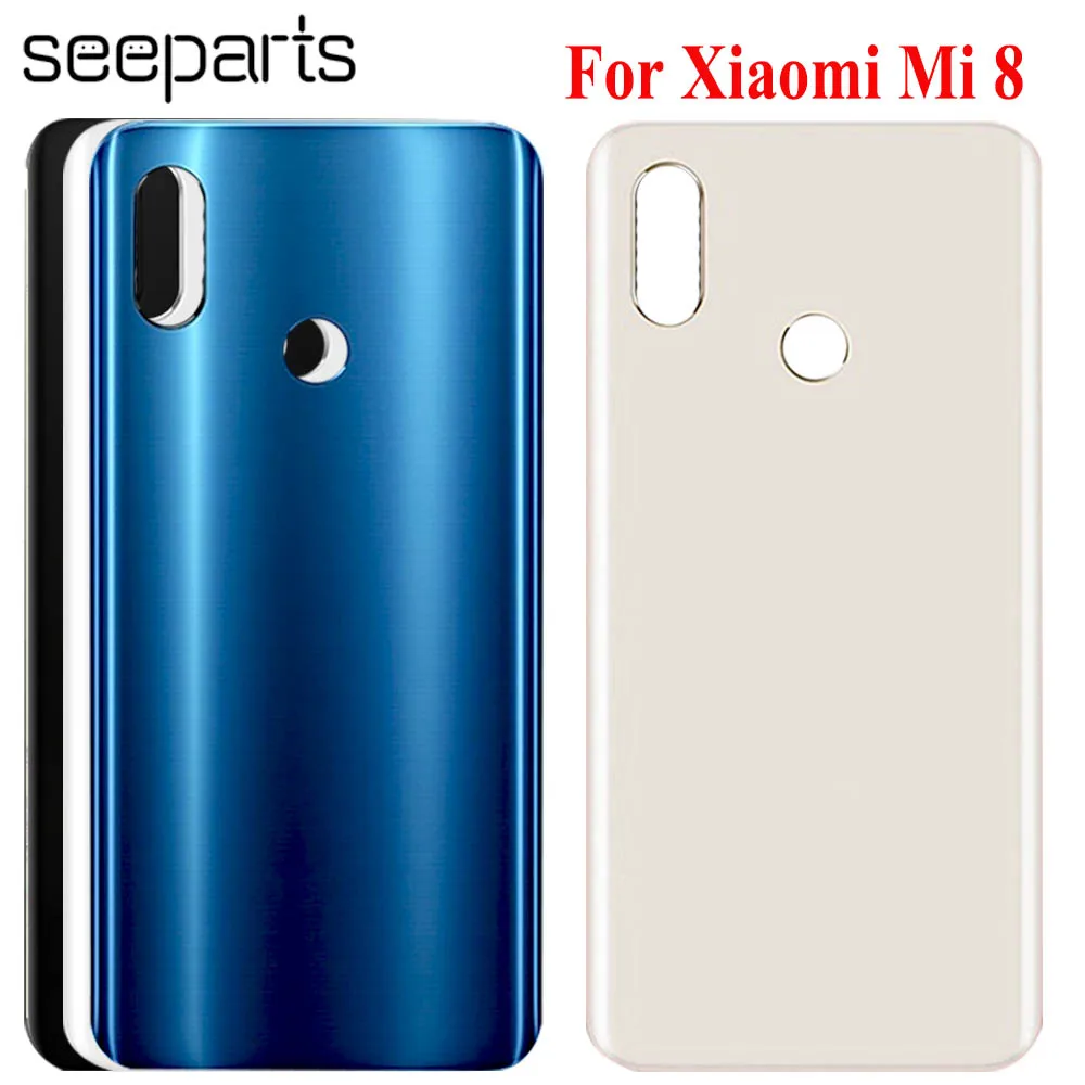 Для Xiao mi 8 mi 8 Задняя крышка батареи задняя дверь Корпус чехол стеклянная панель mi 8 Замена для Xiao mi 8 Lite крышка батареи