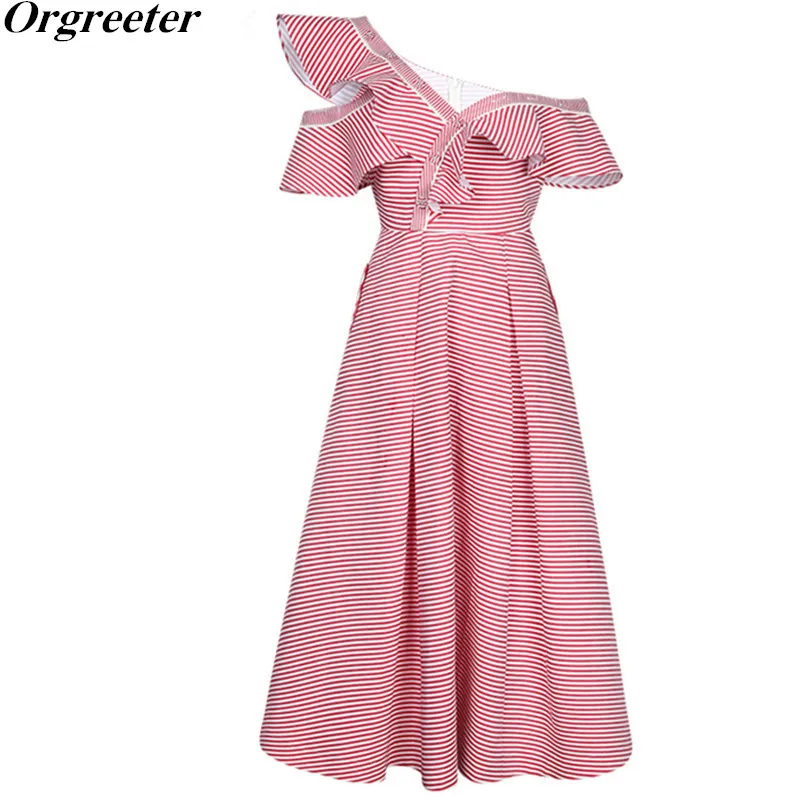 Orgreeter сексуальное платье с открытыми плечами летние взлетно посадочной полосы SP