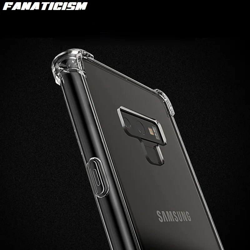 300pcs Drop Resistance Clear Hybrid TPU Bumper Hard PC Phone Cases For Samsung Note 5 8 9 10 Plus 10lite M10 M20 M30s M60s M80s | Мобильные