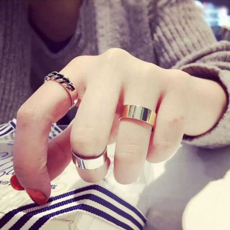 1 Набор/3 шт панк золотые, серебряные кольца женские Anillos Стек Обычная полоса миди Середина кольца на фаланг пальца набор для женщин Anel Rock ювелирные изделия