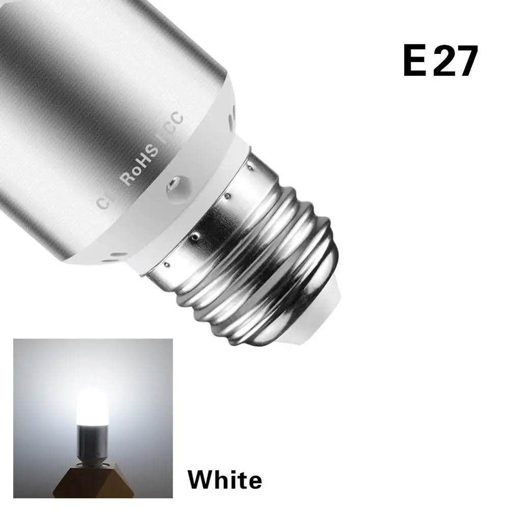 E27-White-Silver AIMENGTE светодиодный светильник E27 E14 110 V-220 V 5W 7W 9W Светодиодный светильник в форме свечи Ретро винтажная лампа Эдисона светильник - Цвет: E27-White-Silver