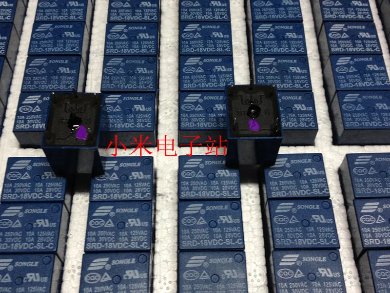 Song Le relay SRD 18VDC SL C T73 5 feet 10A 250V JQC 3FF 1ZS|t73 relay|song relayrelay 250v |