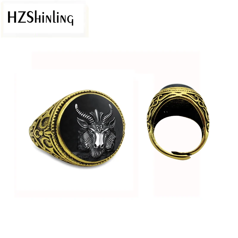 2019 Новое поступление Модные Античная овец коз Рог кольцо поклонение сатане