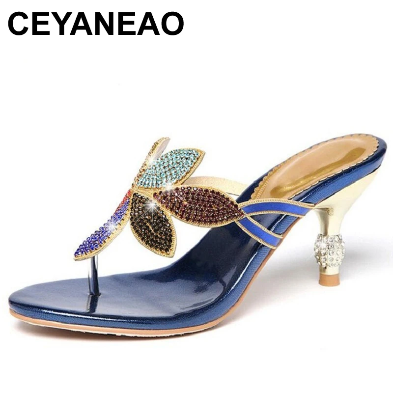 CEYANEAOSummer туфли новые женские на высоком тонком каблуке туфли-лодочки пикантная