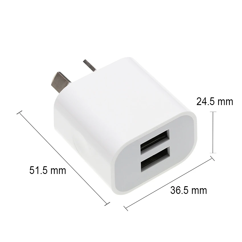 Сетевое зарядное устройство с двумя USB-портами 5 В 2 А 50 шт./лот | Электроника