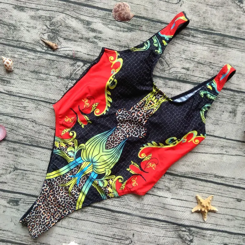 Кофта с V образным вырезом Одна деталь Плавание костюм женские высокой посадкой