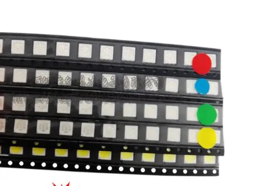 1 пакетов/лот 5050 SMD LED сумка для образцов красный желтый синий зеленый белый 5 видов