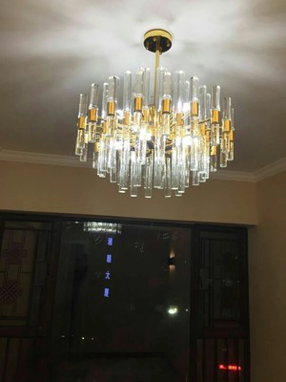 Роскошный дизайн Современные Люстры с подсветкой Dia60* H40cm блеск dnning гостиная Золотая лампа