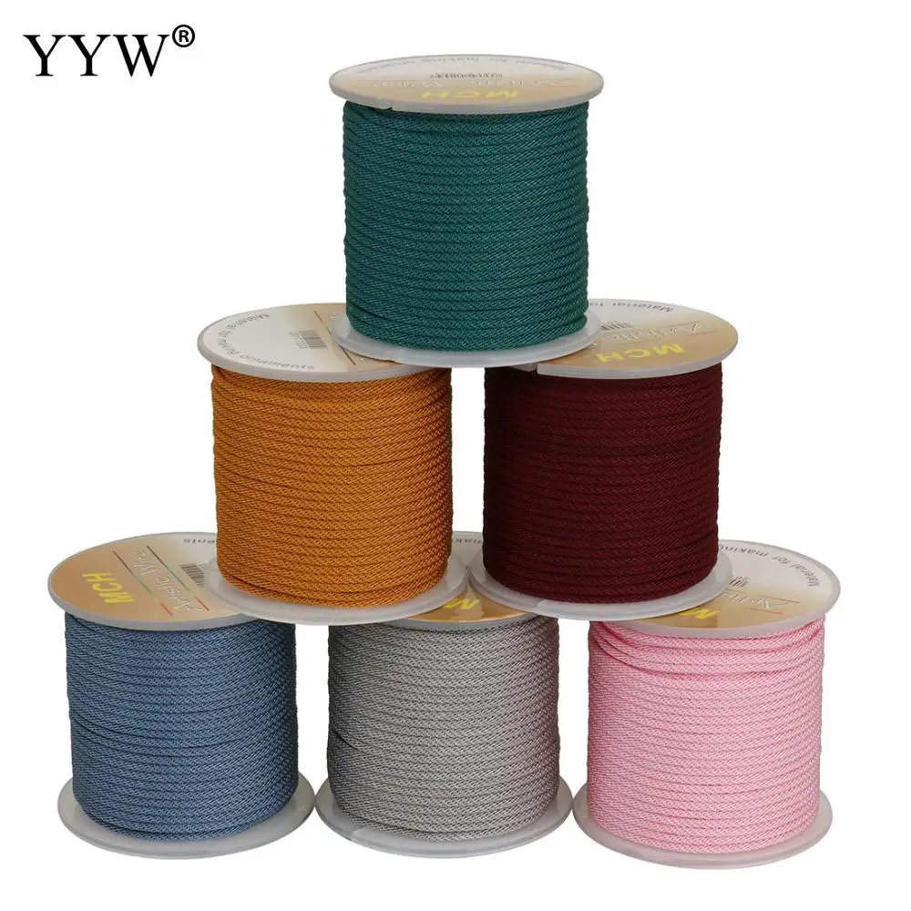 

YYW Jewelry Accessories Findings Thread Strings Nylon Cord With Plastic Spool Reel Bobbin More Colors For Choice 2mm 15m/Spool