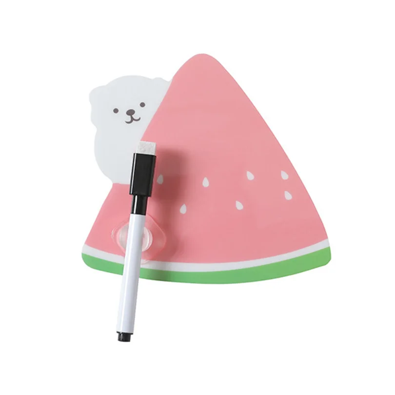 Watermelon Магнит на холодильник, креативная доска для сообщений, многоразовая памятка с ручкой, мультяшная декоративная наклейка на холодильник, заметки EFC031 - Цвет: Watermelon