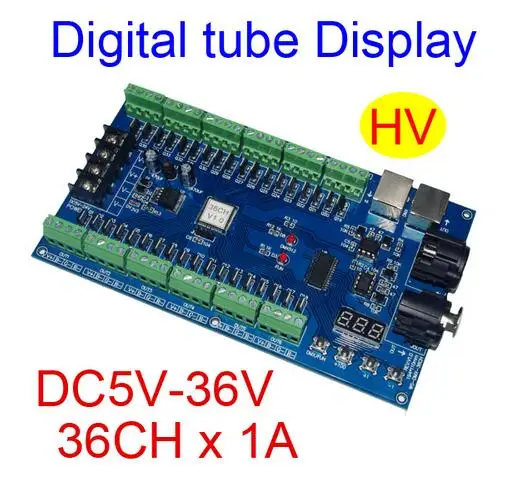 best price 1 pcs DC5V-36V 36 channel 12 groups dmx512 decoder led controller for strip lights | Лампы и освещение