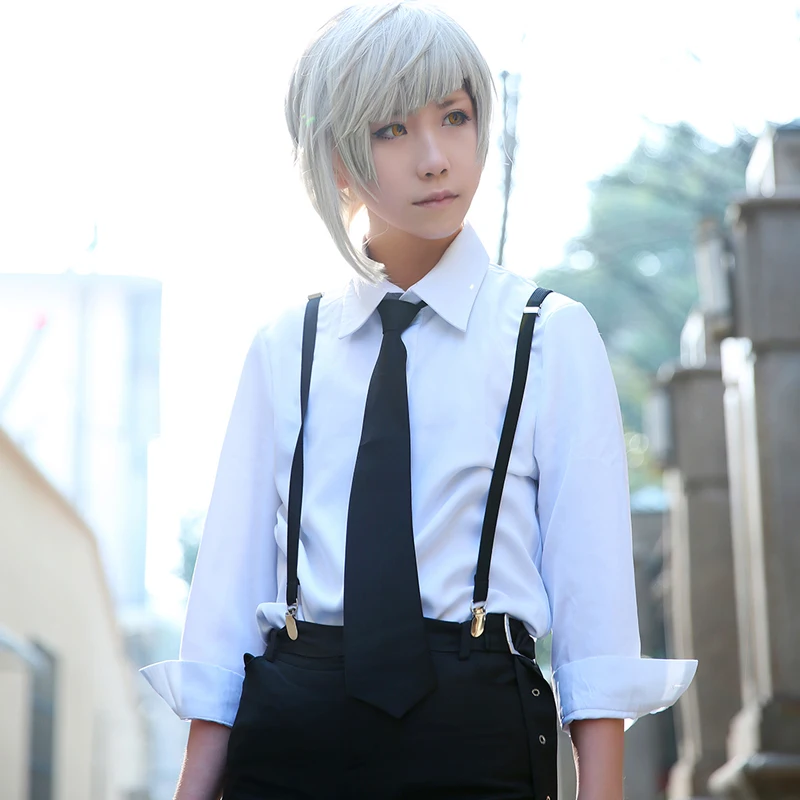 Женский костюм с париком Nakajima Atsushi бродячих собак из аниме для косплея|cosplay