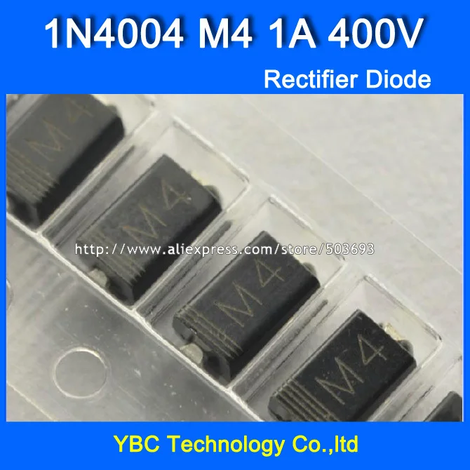 200 шт./лот 1N4004 M4 1A/400V SMA выпрямительный диод|m4 m16|m4 steeldiode transistor |