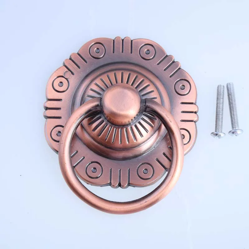 Китайский Ретро стиль деревянные двери падение кольца ручки античная