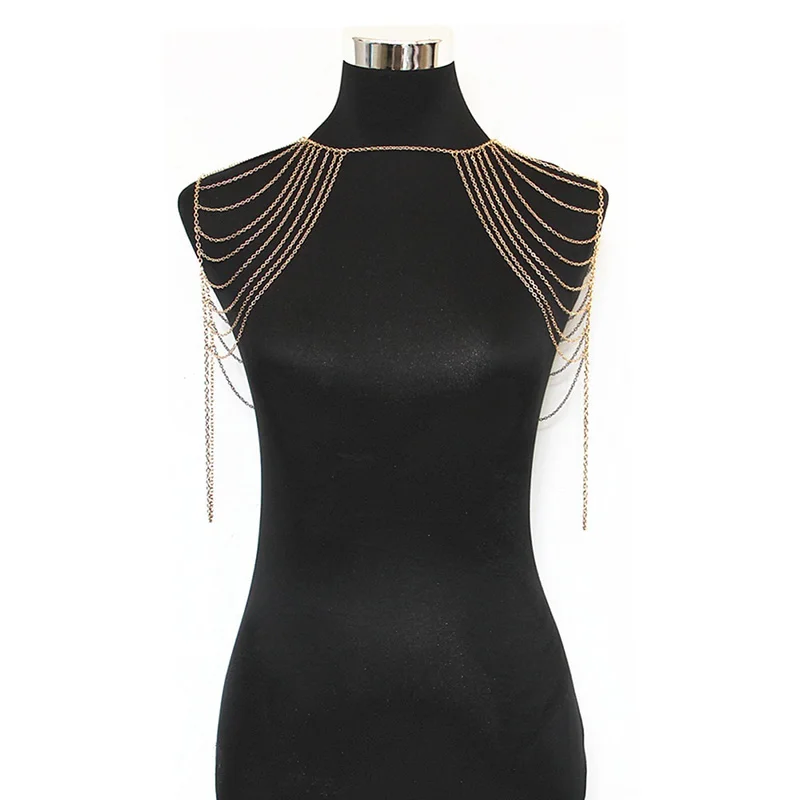 Новая мода плечо кисточкой Многослойные пляжные цепочки ожерелье CX17|chain necklace|fashion