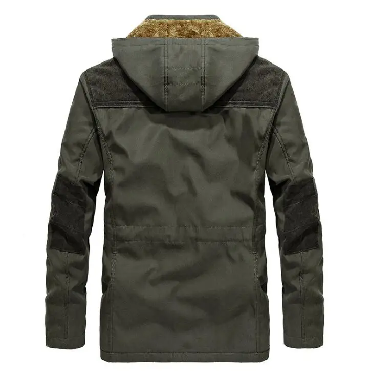 ROHOPO Парка мужская водонепроницаемая флисовая подкладка Deportes Parkas куртка, Военный стиль сафари теплые парки куртка, мужское зимнее пальто