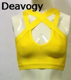 Deavogy/Новинка года; Летняя женская одежда из вискозы; Цвет черный, бежевый, желтый; Стрейчевые милые пикантные топы с повязкой