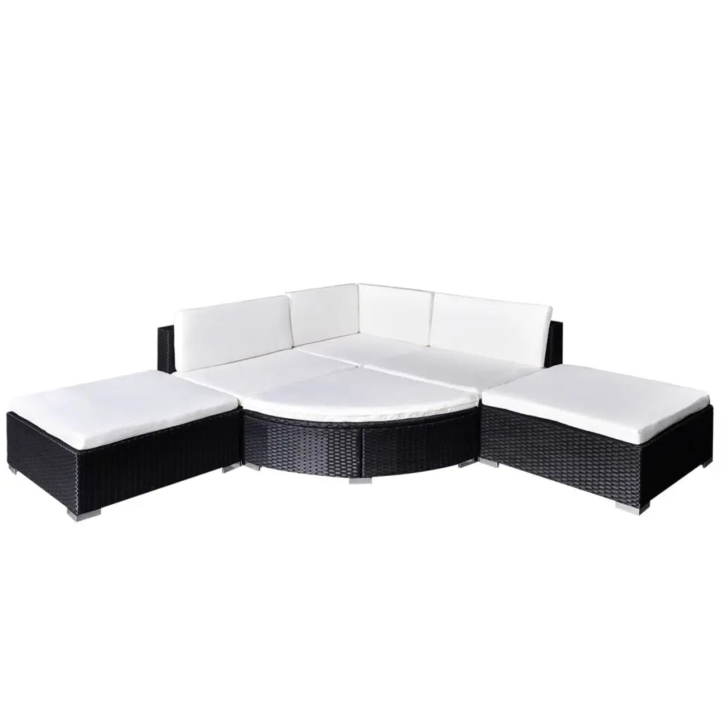 VidaXL 16 шт. черный поли ротанга сиденье набор садовой мебели|garden furniture|furniture garden