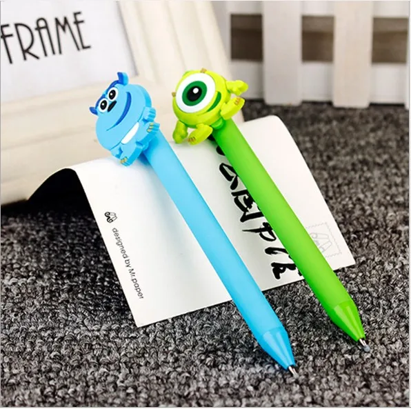 Monsters inc. Sulley конфетный цвет, матовый 0,5 мм Черная гелевая ручка, креативное обучение, канцелярские принадлежности, шариковая ручка для детей