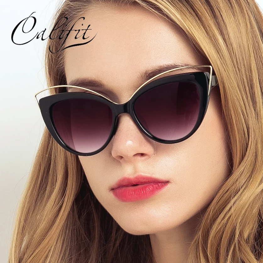 CALIFIT модные новые высококачественные солнцезащитные очки для женщин винтажные