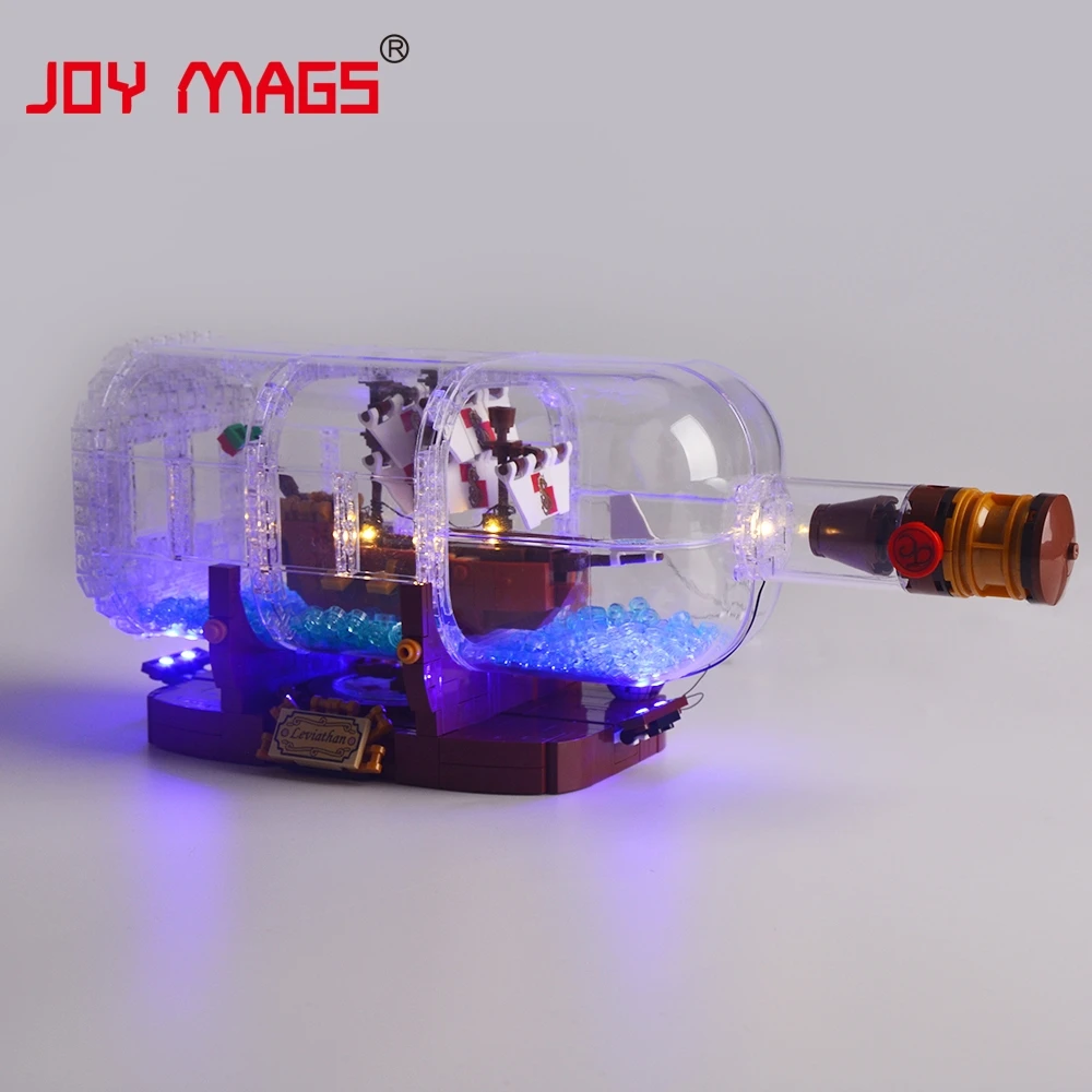 Комплект со светодиодсветильник кой JOY MAGS для серии 21313 Ideas корабль в бутылке